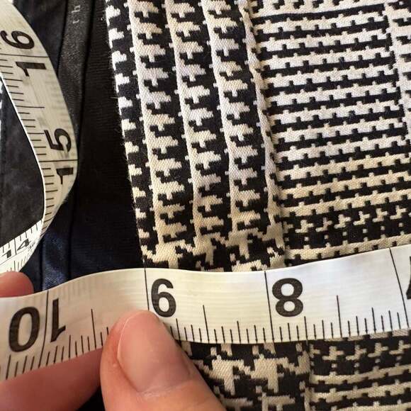 Theory Black White Plaid Cropped Slim Ankle Pants - Academia / Preppy - Picture 4 of 10